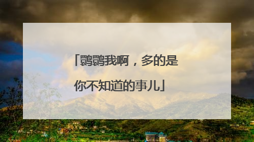 鹮鹮我啊，多的是你不知道的事儿