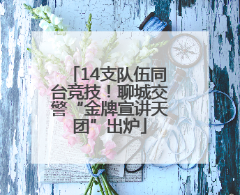 14支队伍同台竞技！聊城交警“金牌宣讲天团”出炉
