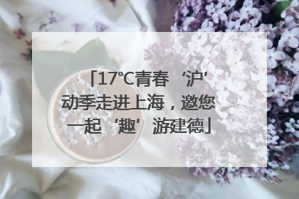 17℃青春‘沪’动季走进上海，邀您一起‘趣’游建德