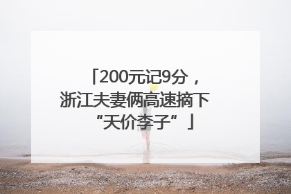 200元记9分，浙江夫妻俩高速摘下“天价李子”