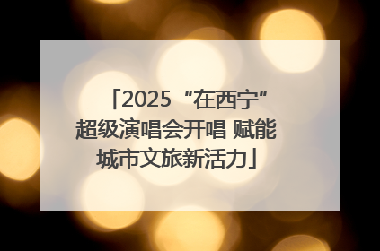 2025“在西宁”超级演唱会开唱 赋能城市文旅新活力