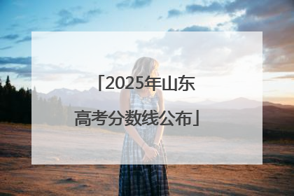 2025年山东高考分数线公布