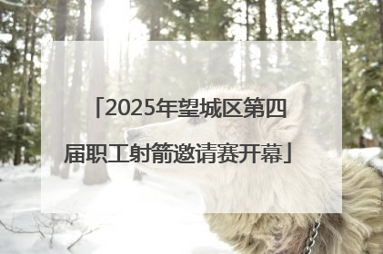 2025年望城区第四届职工射箭邀请赛开幕