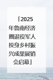 2025年鲁南经济圈退役军人投身乡村振兴成果展销会启幕