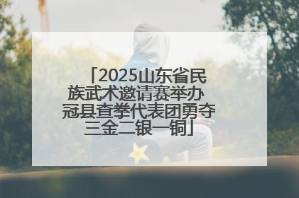 2025山东省民族武术邀请赛举办 冠县查拳代表团勇夺三金二银一铜