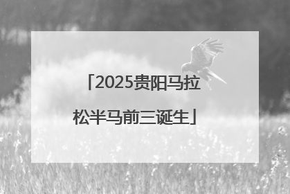 2025贵阳马拉松半马前三诞生