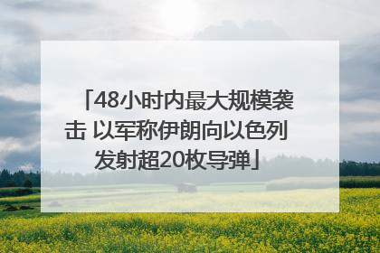48小时内最大规模袭击 以军称伊朗向以色列发射超20枚导弹