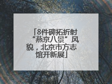8件碑拓折射“燕京八景”风貌，北京市方志馆开新展